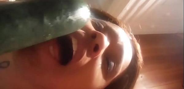  Cucumber nuts on ebony milf